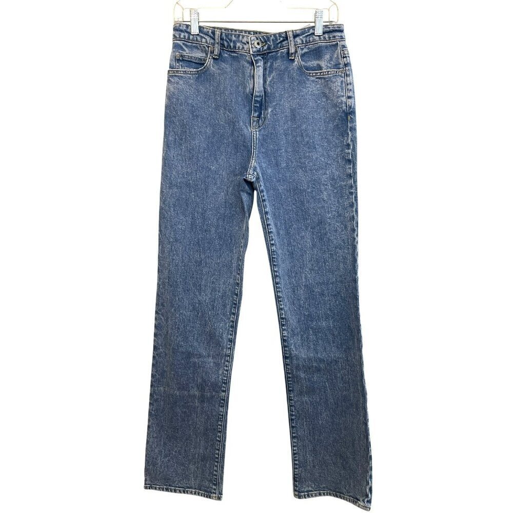 Jonathan Simkhai High-Rise Straight-Leg Blue Denim Jeans Size 29 Organic Cotton